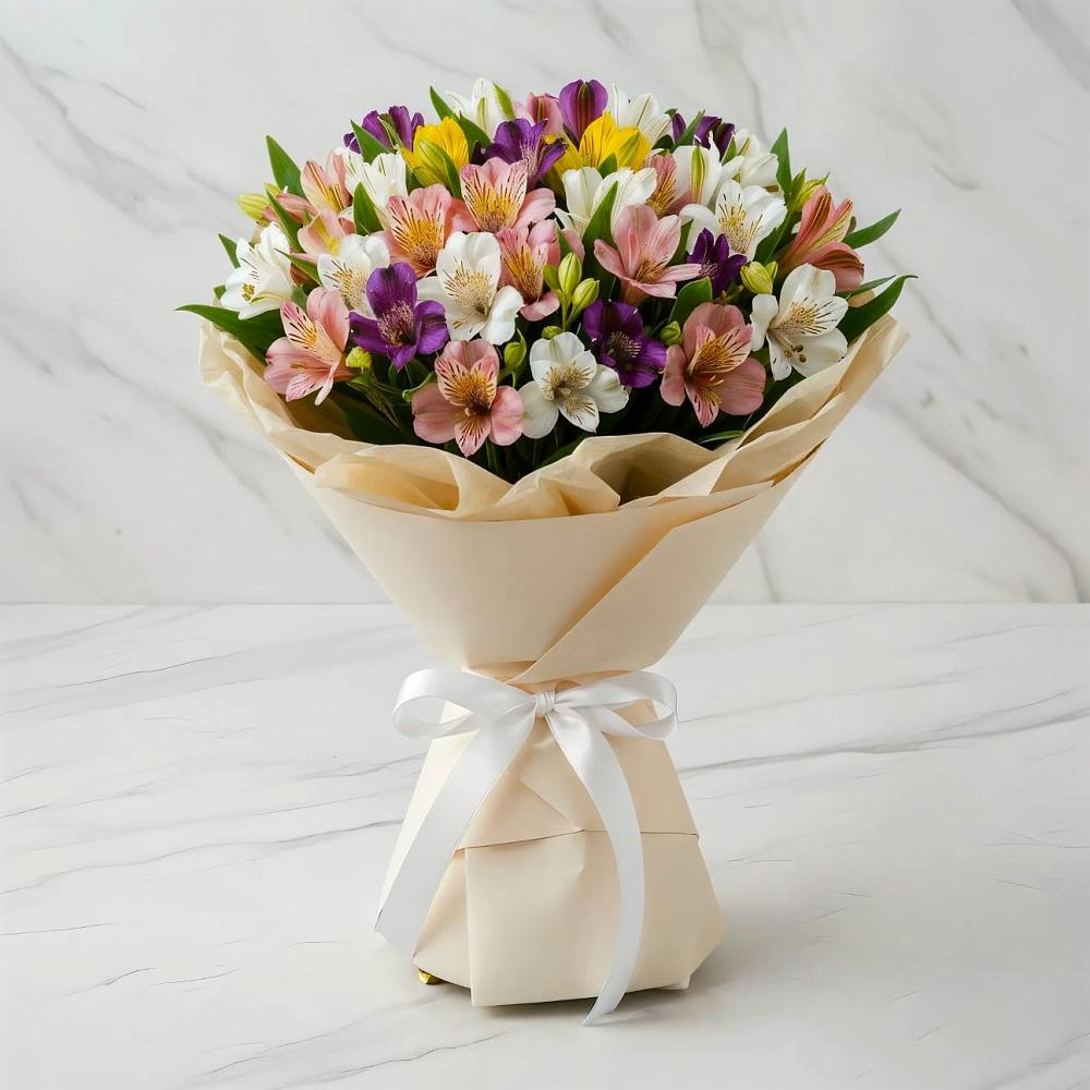 Букет цветов из: Альстромерии в Комгарон