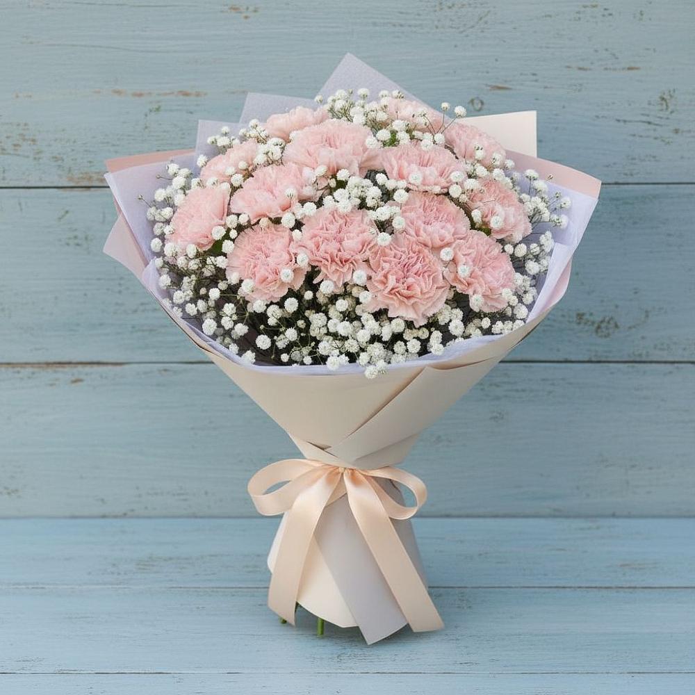 Букет цветов из: Гвоздики в Комгарон