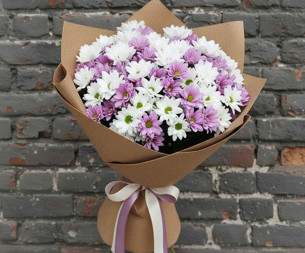 Букет цветов из: Хризантемы в Комгарон