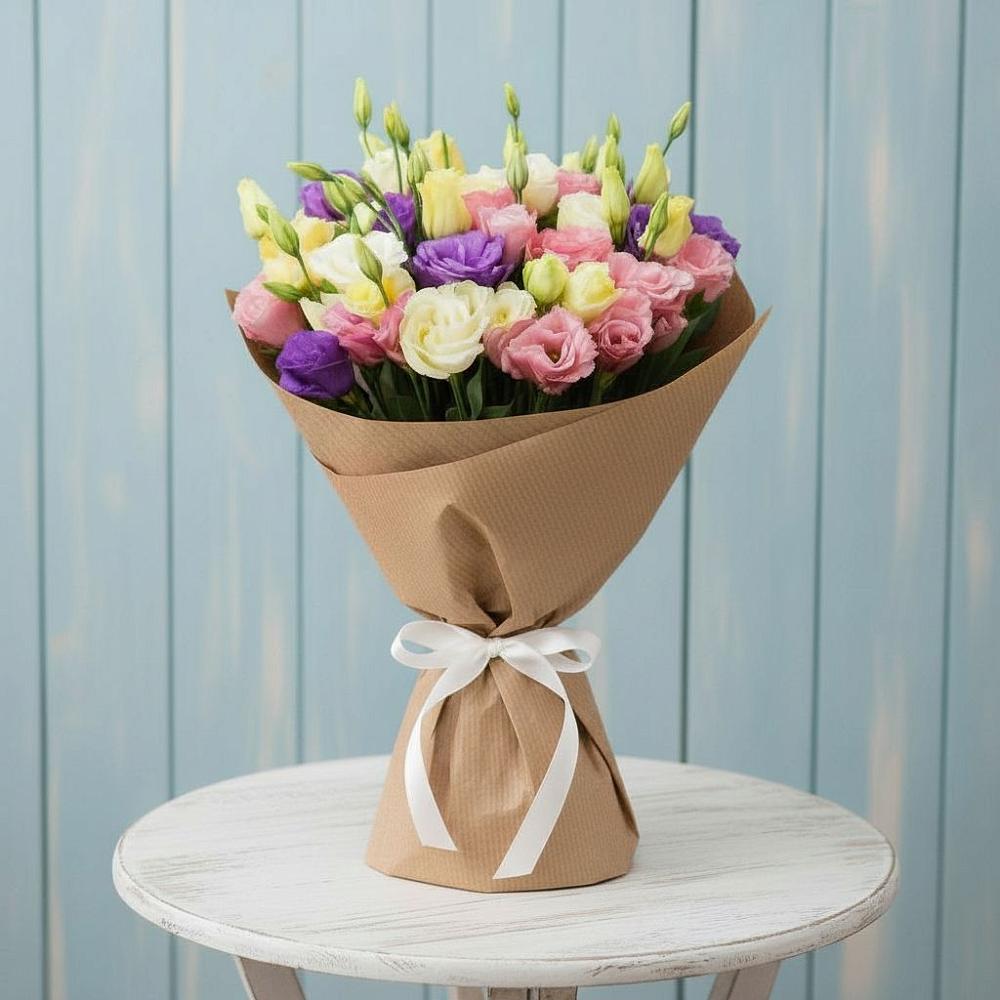 Букет цветов из: Лизиантусы в Комгарон