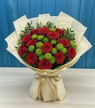 Букет цветов из:  Розы и Хризантемы в Комгарон