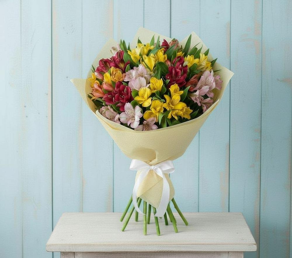 Букет цветов из: Альстромерии в Комгарон